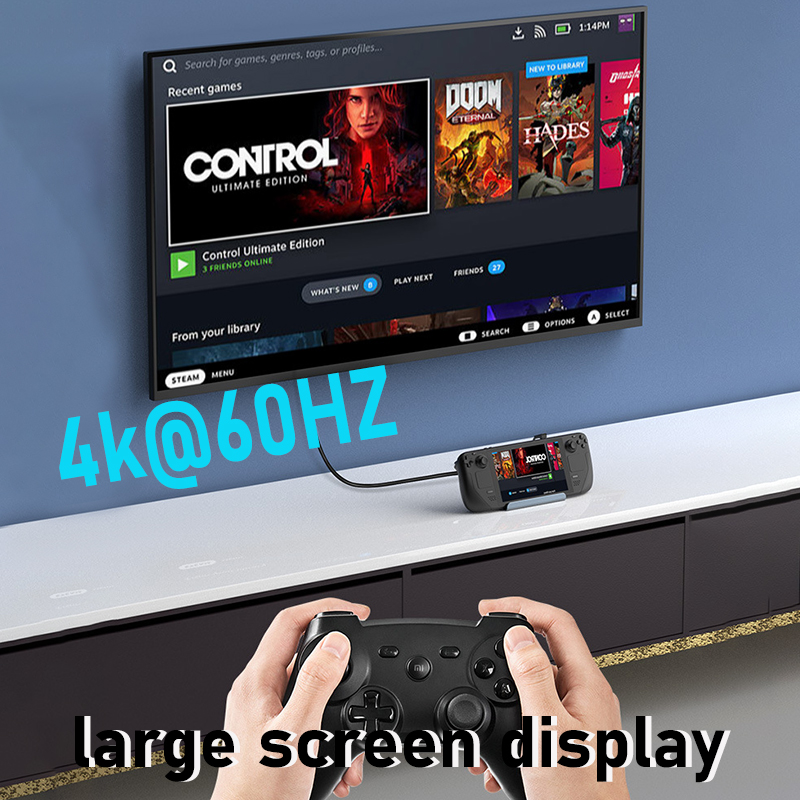 Gigabit Ethernet RJ45 PD Charging USB Type-C HUB Docking Station HDMI For Nintendo Switch jsaux ayaneo ASUS ROG Steam Deck dock. 