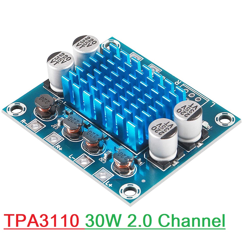 XH A232 TPA3110 30W Dual Channel Digital Audio Amplifier Board DC 8-26V 3A for Subwoofer and Speakers. 