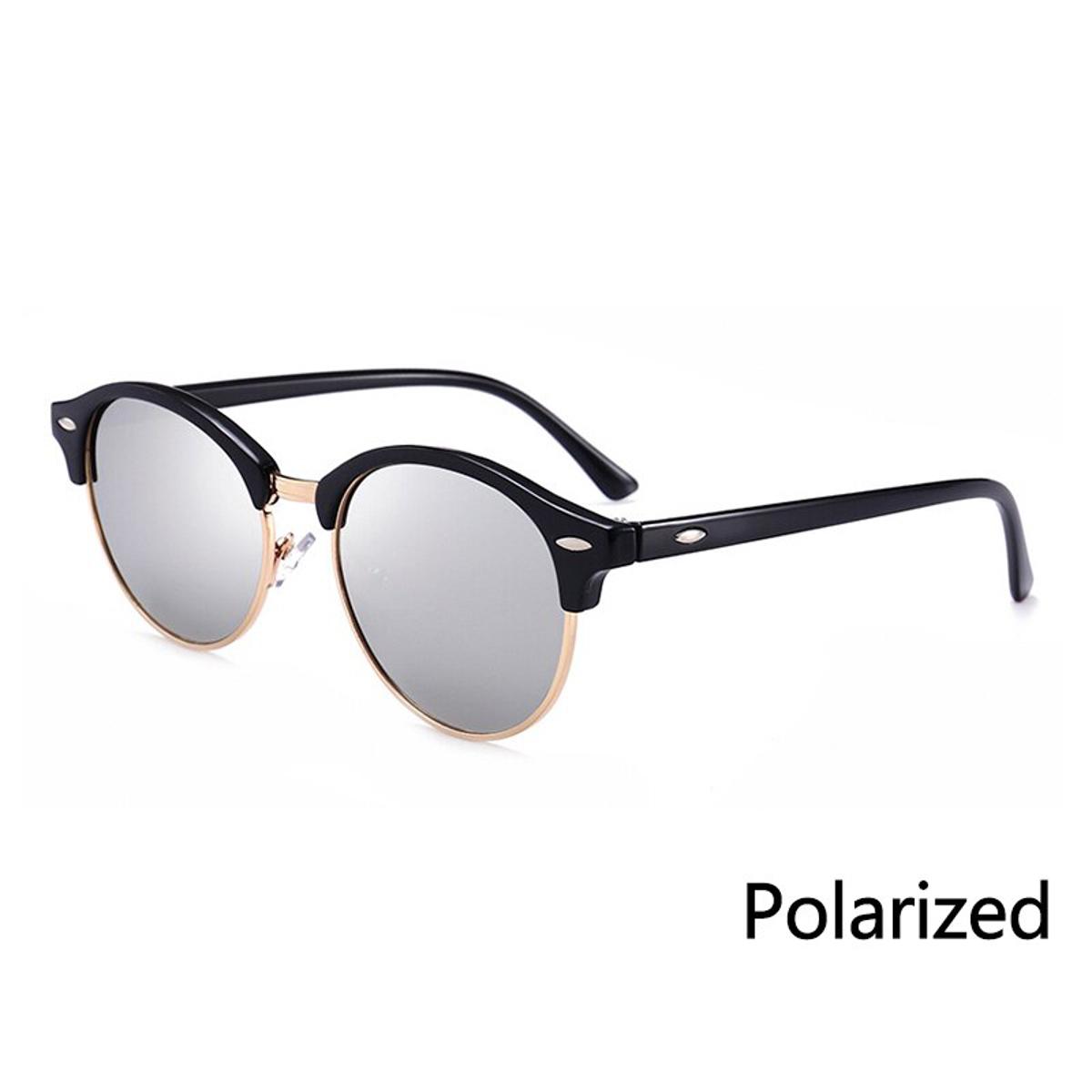 【VisioN Shop】C13P Black MercuryHalf Metal Sunglasses Men Women Brand Designer Glasses Mirror Fashion Gafas De Sol UV400 Classic N03