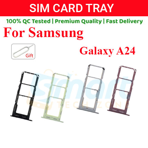 Samsung Galaxy A24 Sim Tray Micro SD Card Slot with Sim Ejector Pin Replacement Part