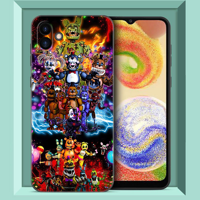 Fnaf Animatronics Phone Case For Samsung Galaxy A01 A03 Core A04 E A02 A05 A10 A20 A21 A30 A50 S A6 A8 Plus A7 2018 Black Cover. 