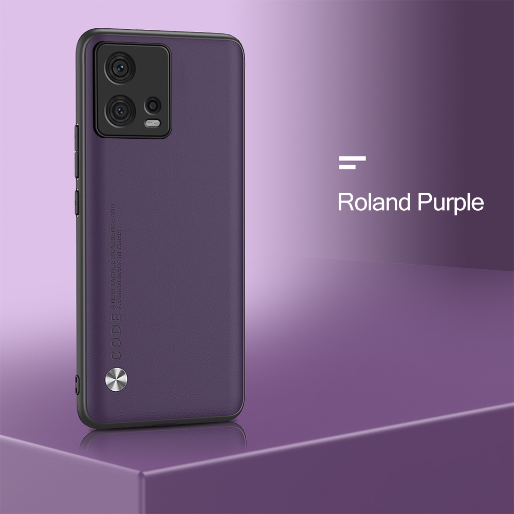 【FUPANG】For the Edge 30 Fusion/Moto S30 Pro 5G Plain Skin Leather Case the Edge 30 Fusion Moto S30 Pro All-Inclusive Lens Drop-resistant Case