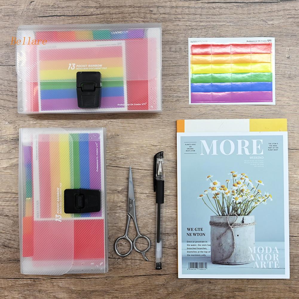 (bel-Ready)A6 Portable File Folder Storage Bag Document Binder Bill Receipt Organizer Invoice Folder. 