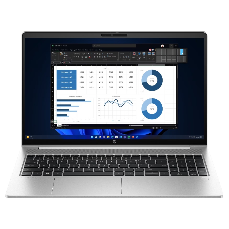 HP Probook Core i7 1355U 16GB RAM 512GB SSD 15.6 Inch FHD Backlit Fingerprint LAN Pike Silver Laptop Model 450 G10 (71H61AV,7L702ET)