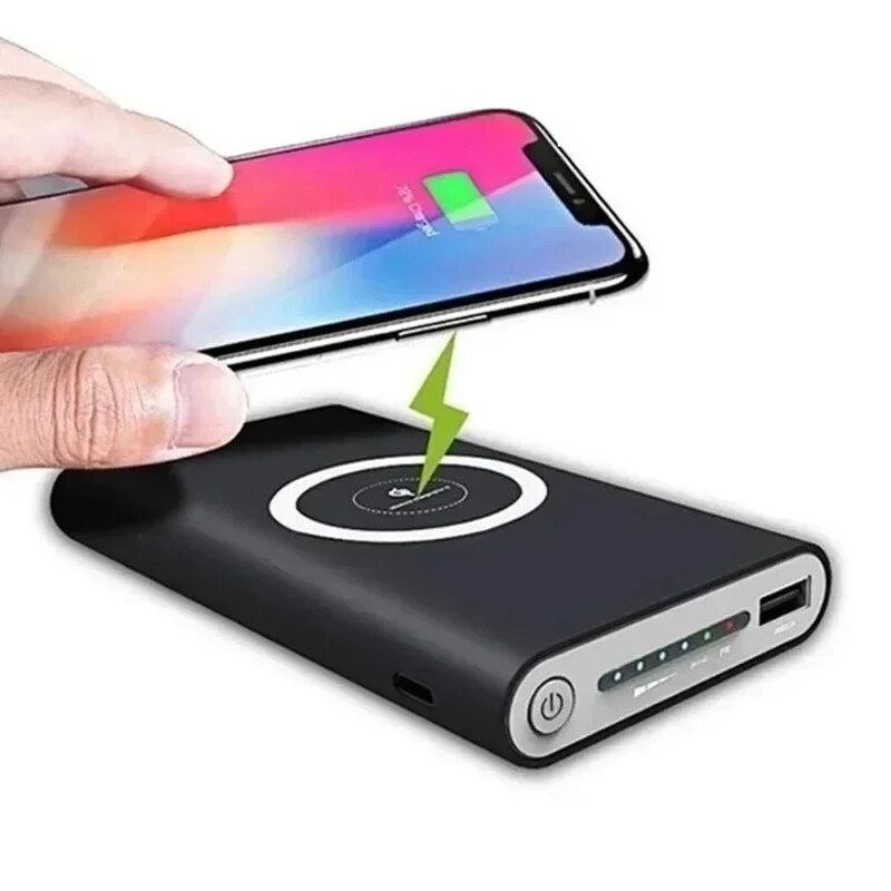 New wireless power bank 20000mAh fast charging portable charger suitable for iPhone 13 15 Xiaomi 14 15 C-type external battery. 