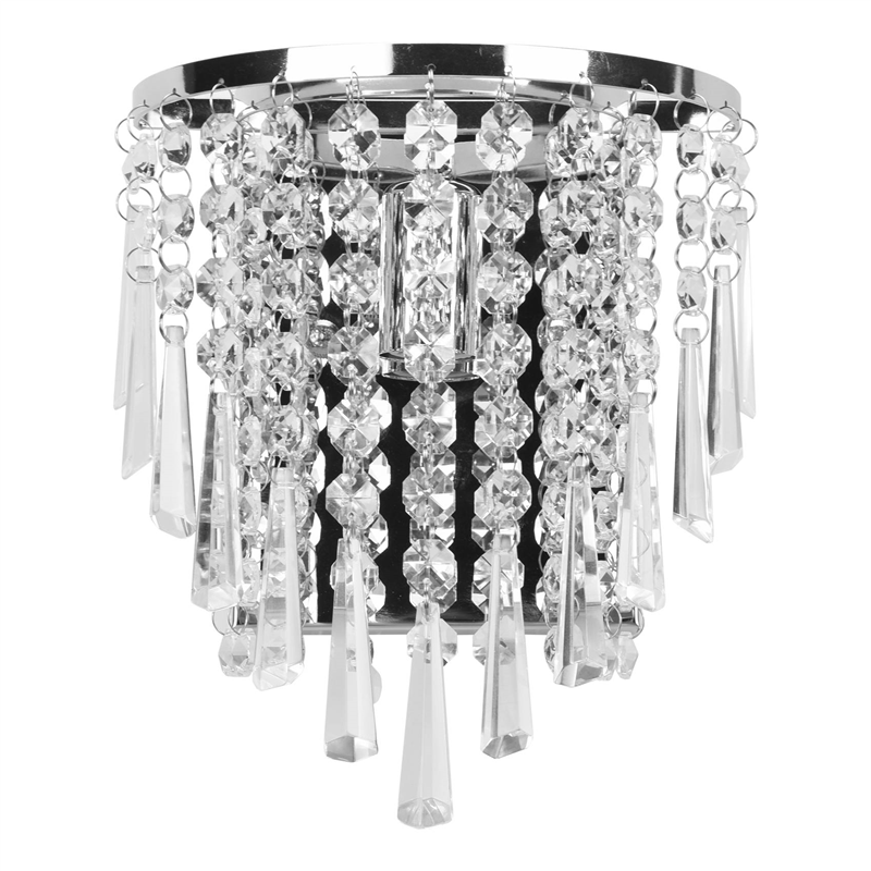Modern Crystal Wall Lamp Chrome Sconce Wall Light