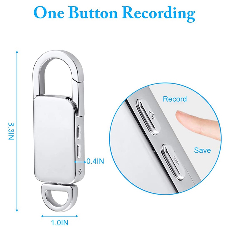 Mini Voice Recorder Keychain 8GB USB Digital Audio Recording Device for Lectures Speeches Meetings Keychain Recorder. 