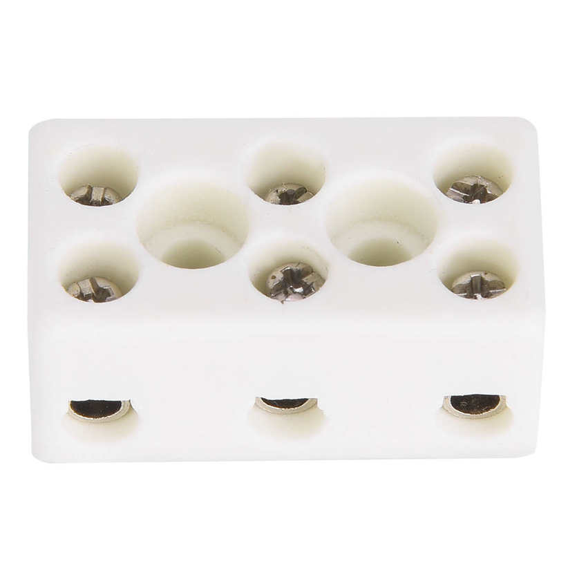 Ceramic Wire Connector 10pcs 3 Way 24A Terminal Block High Temperature Resistant