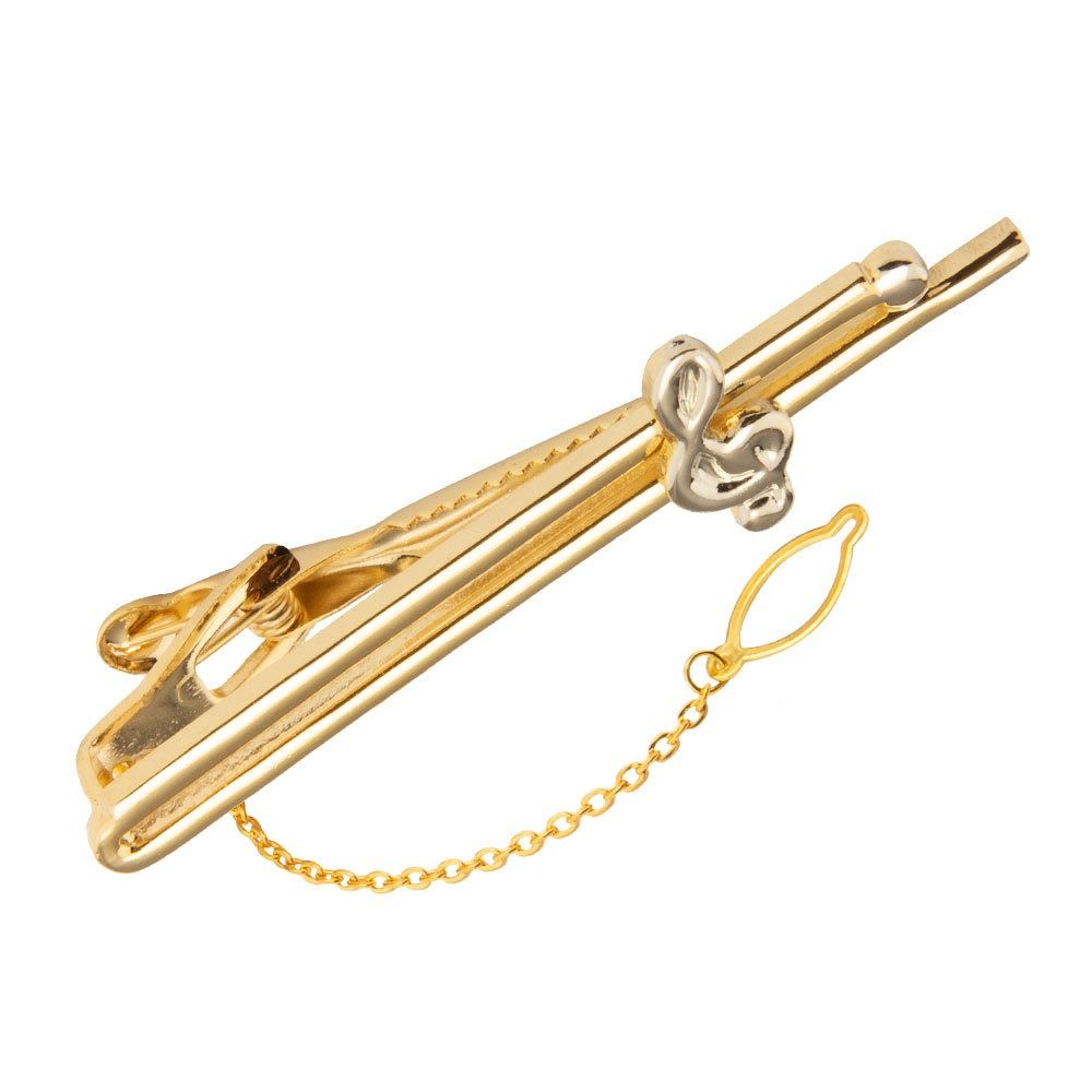 Simple Instrument Musical Note Clasp Clip Necktie Bar Clasp Metal Tie Clips Fashion Jewelry Saxophone Men Necktie Buckle Gift