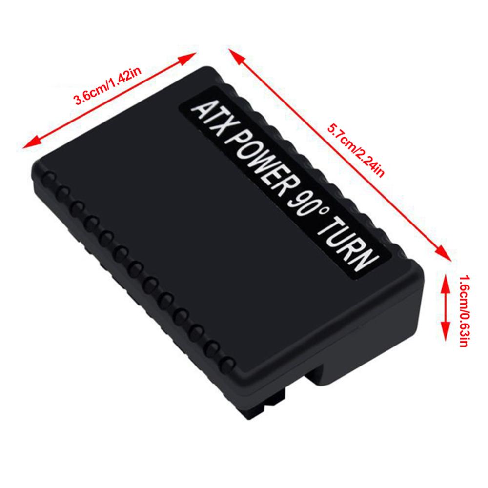 ATX 24 Pin To 90 Degree Power Plug Adapter 24Pin Power Supply Modular Turning Connector for Desktop PC Mainboard. 