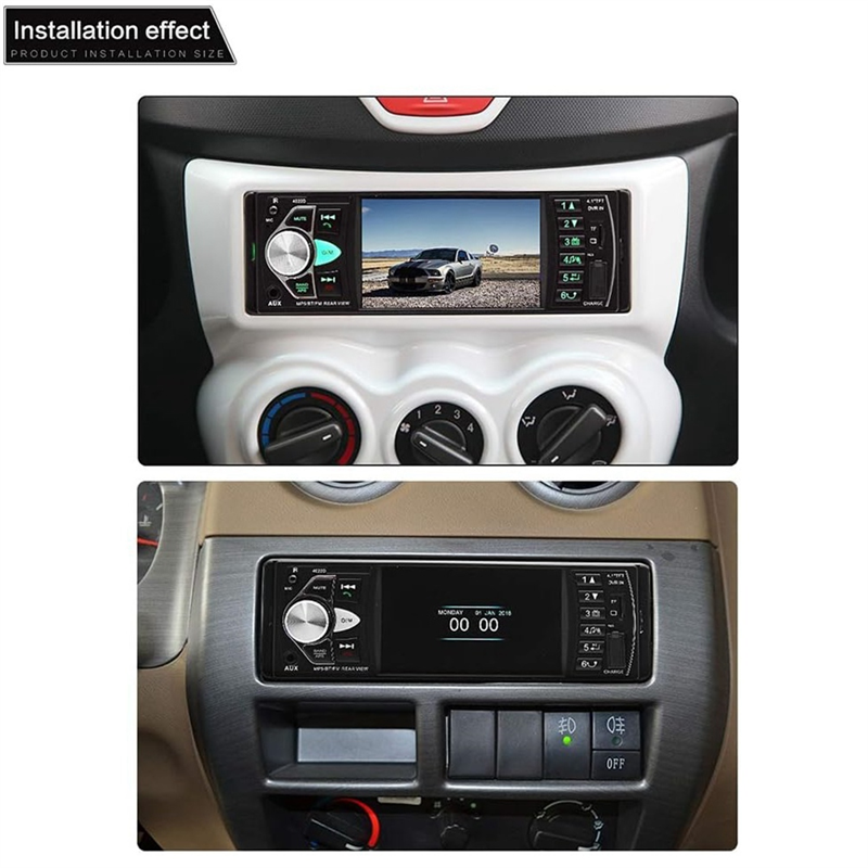 Car Radio 1 Din Stereo MP5 Player Bluetooth FM USB Autoradio 4022D with 12 Lights Camera. 