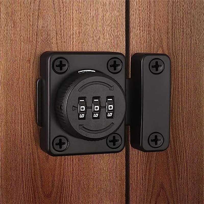 Mechanical Keyless Cabinet Lock, Swivel Drawer Lock (Black). 
