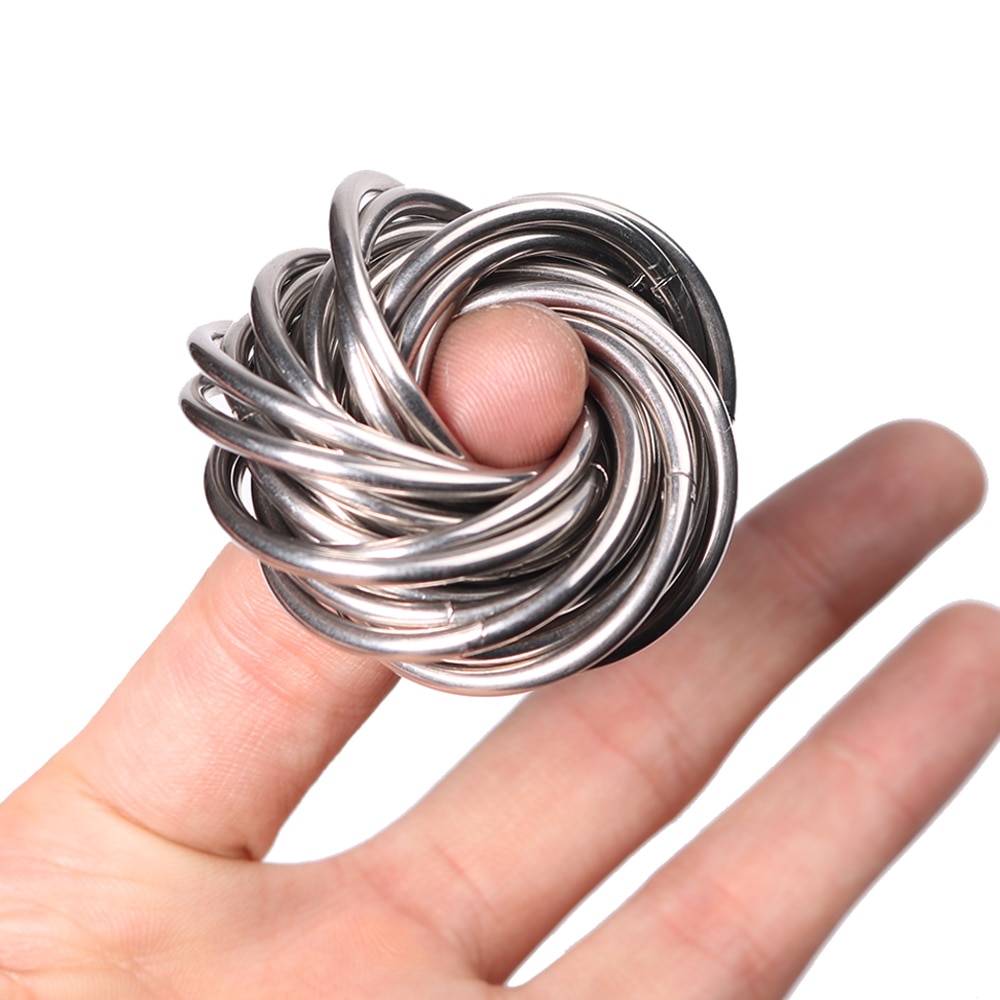 【happy one】PeNeede Fidget High Quality Smooth Mobius Infinity Ball Autism/ADHD Chainmaille Sensory Toy. 