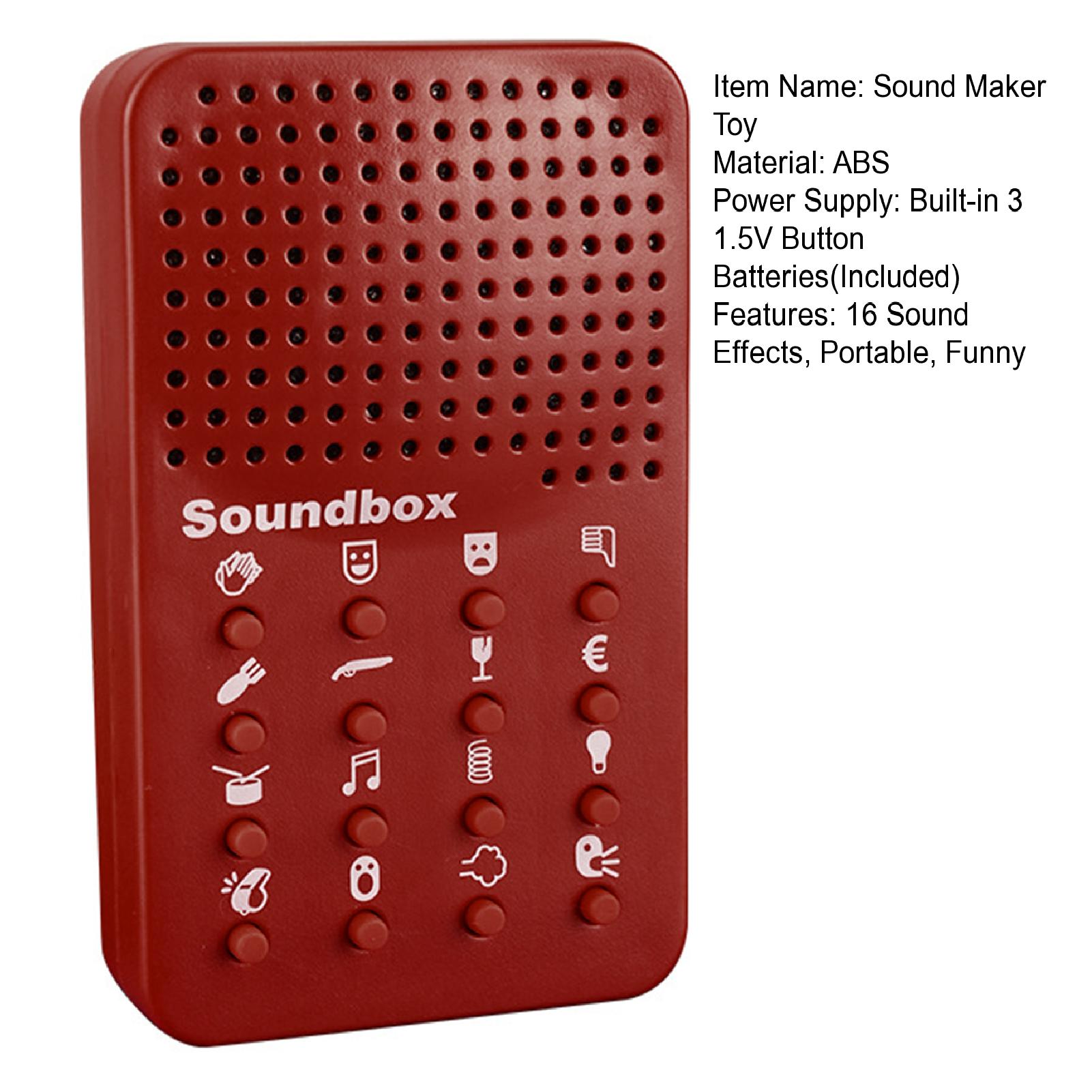 Sound Maker Toy 16 Funny Sound Effects Fart Noise Sound Machine Toy for Kids Adults Prank Prop Gift for Children Electronic Sound Maker Soundbox Pocket-sized Sound Device. 