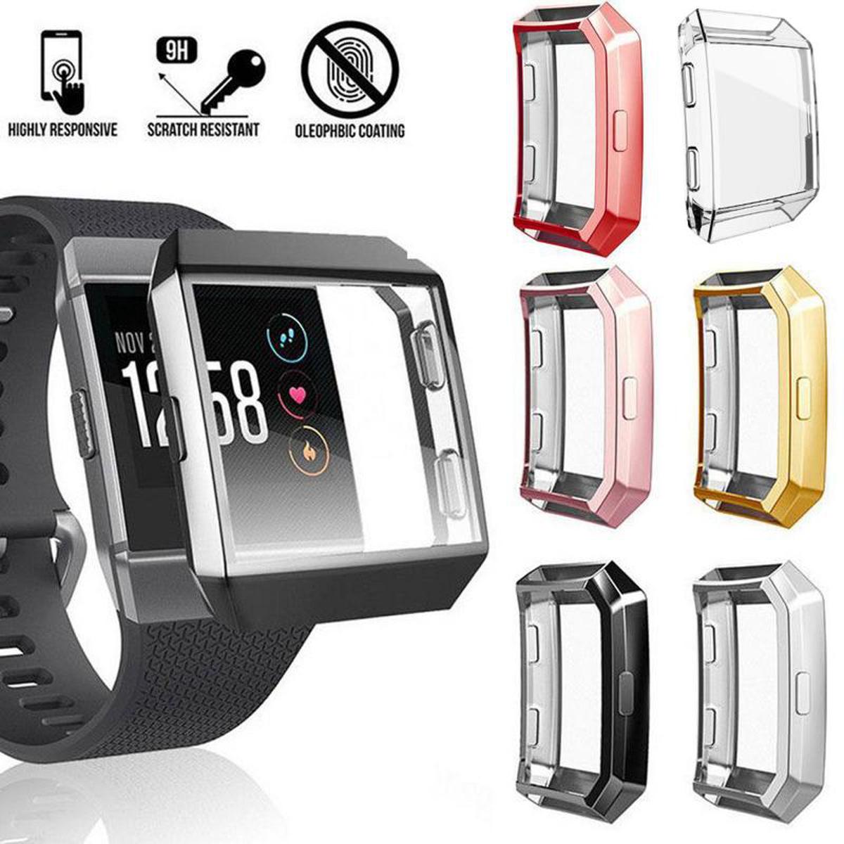 Screen Protector For Fitbit Ionic Watch Smart Watch TPU Comprehensive Cover Silicone Anti-fall Dust Protection Screen Case Cover