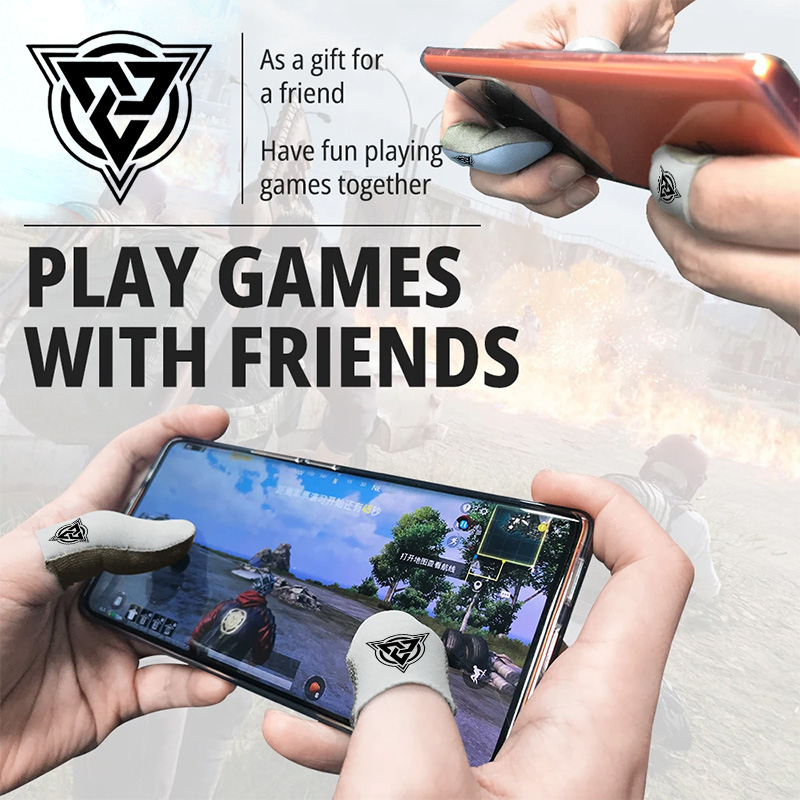 【🔥Fly Shark】BlueWow Fly Shark Custom Knitted Silver Cloth Breathable Gaming Finger Cots Ultra-thin Silver Fiber Highly Sensitive Gaming Finger Cots Suitable for PUBG Touch Screen Mobile Game. 