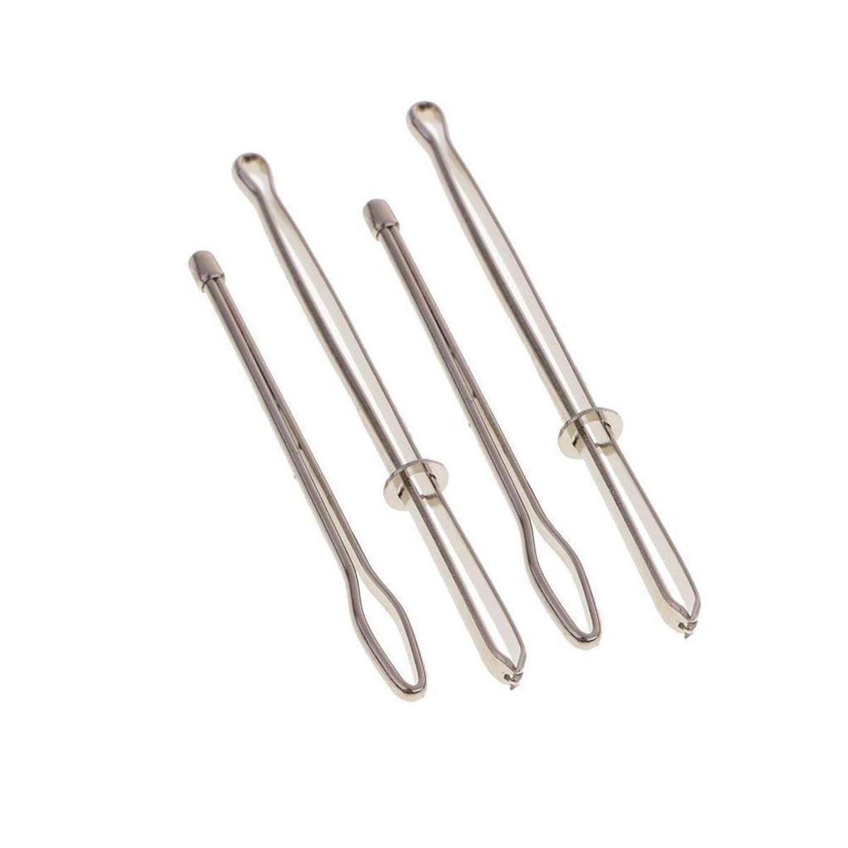 4 Pieces Bodkin Wear Elastic Threader Belt Ribbon Weaving Tools Stainless Steel Threaders