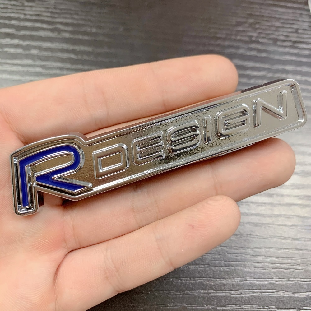 R design Car Styling Sticker 3D Badge Emblem For Volvo Rdesign XC90 S60 XC60 V70 S80 S40 V50 V40 V60 C30 S70 S90 V90 Accessories. 