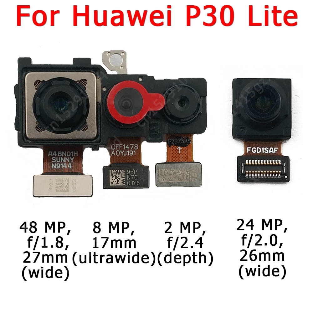For Front Rear Back Camera For Huawei P30 Lite Pro P30Lite P30Pro Main Facing Camera Module Flex Replacement Spare Parts. 
