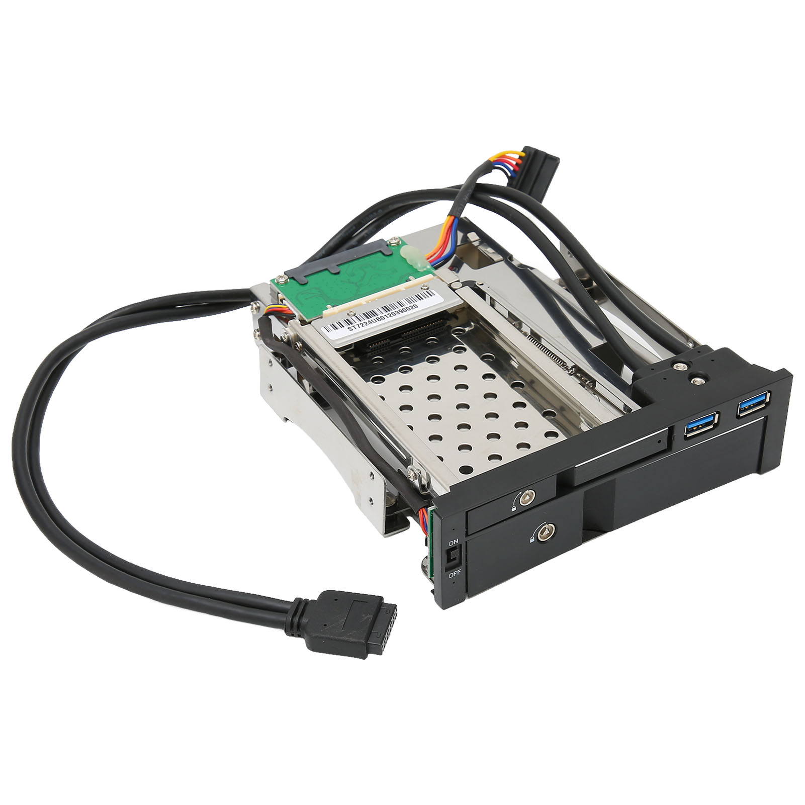 Hard Disk Enclosure Dual Ports LED Indicator Shockproof Reliable Easy to Use Dual Bay Hard Drive Bracket for Computer