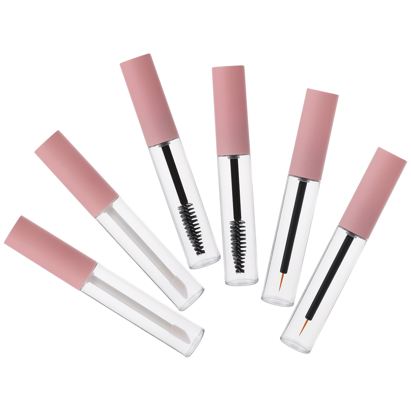 6 Pcs Eyelash Pink Eyelash Tubes Eyeliner Make up Empty Mascara Bottle Dispensers Empty For Castor Oils Empty Bottle Makeup