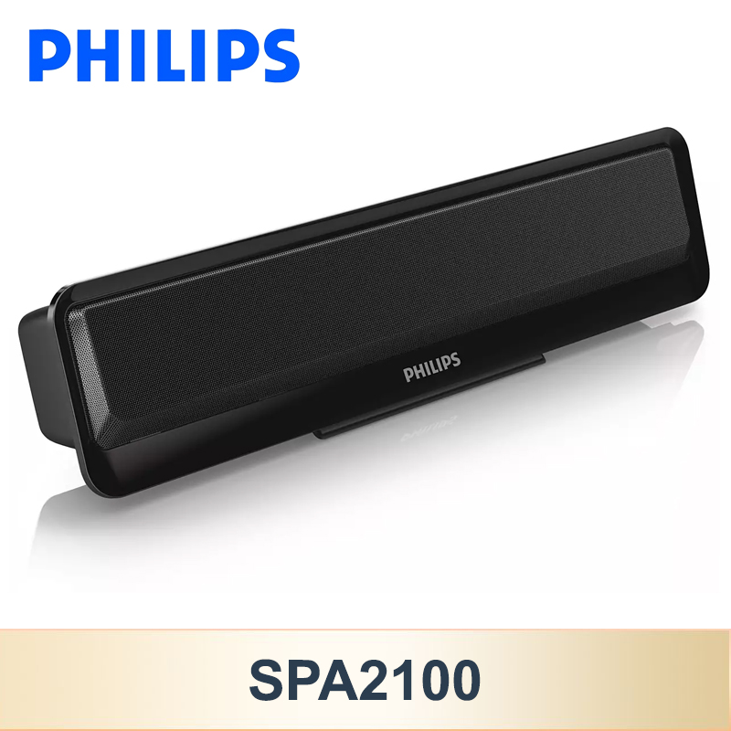 Philips SPA2100 Bluetooth 5.0 Speaker Convenient Mini Table Desktop Computer Wired HiFi Stereo Indoor Music Player SPA2100/93. 