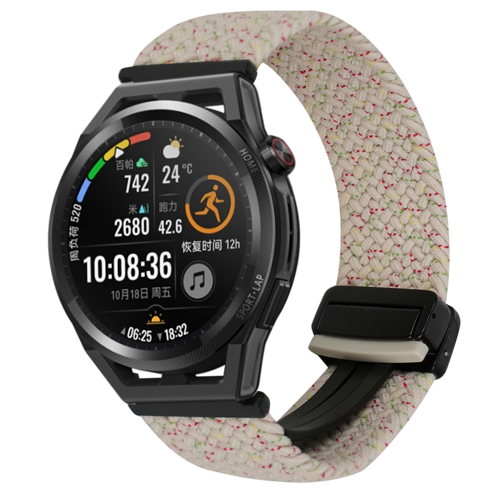 (New) 22mm Magnetic Buckle Braided Watch Band For Huawei Watch GT Runner