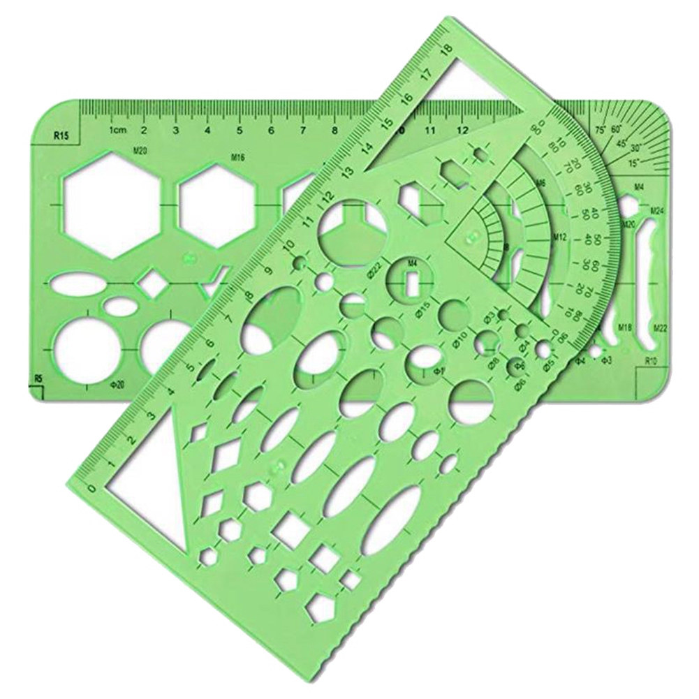 6 Pcs Drawing Roller Measuring Roller School Practical Measuring Multifunction Math Stencils Set. 