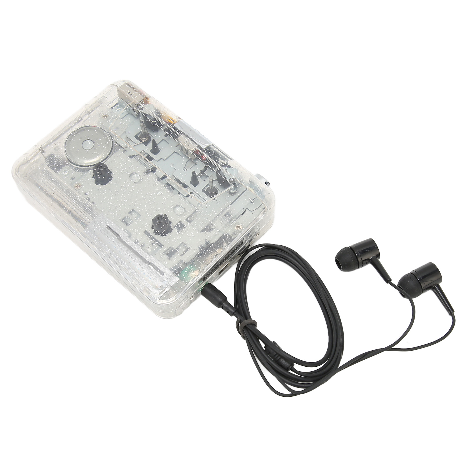 Cassette Player HiFi Noiseless Transparent Shell Portable Tape to MP3 Converter with Earphone for Windows XP 7 8 10