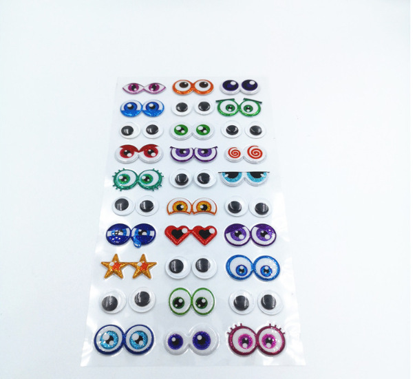 DIY Cartoon Crystal Eye Crochet Doll Doll Clay Non Woven Fabric Anime Eye Mouth Drop Glue Patch