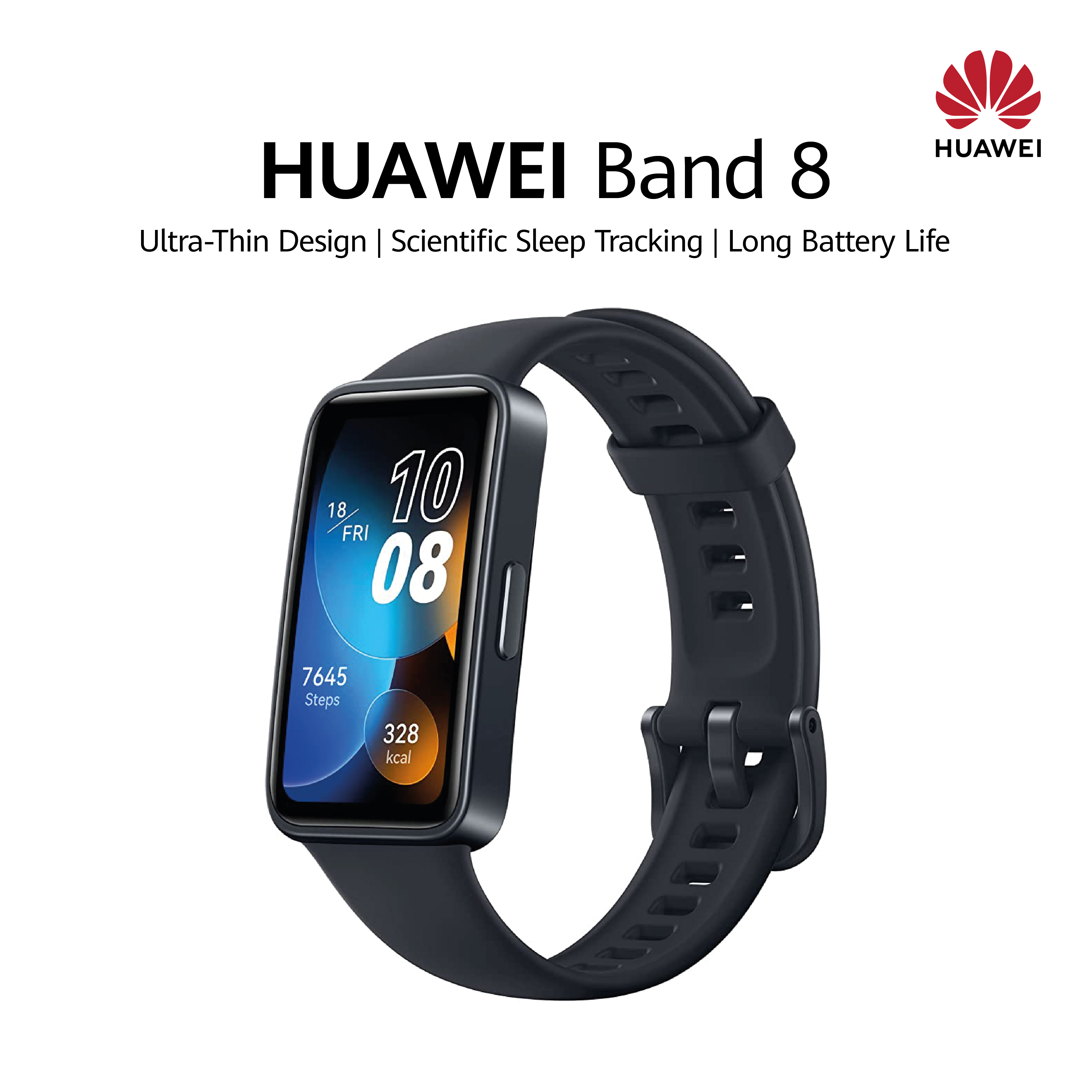 HUAWEI Band 8 1.47 inch AMOLED Touchscreen Display Automatic SpO2 Heart Rate Monitor 5 ATM Water-Resistant 14 days Battery Life 6 Months Warranty