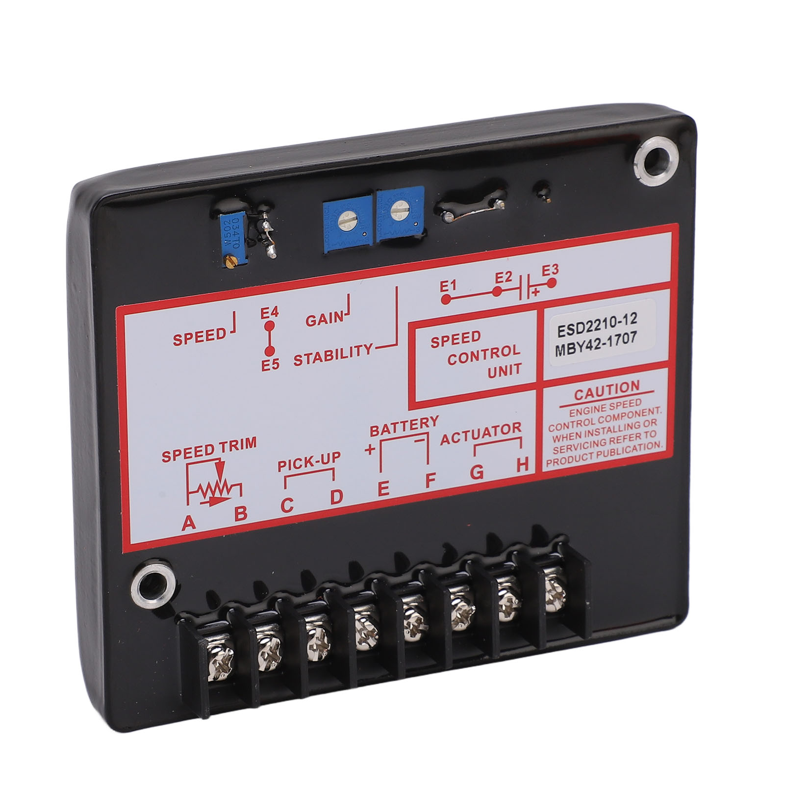 Electronic Engine Controller, DC12-24V ESD2210 12 Generator Speed Governor for Genset Control. 