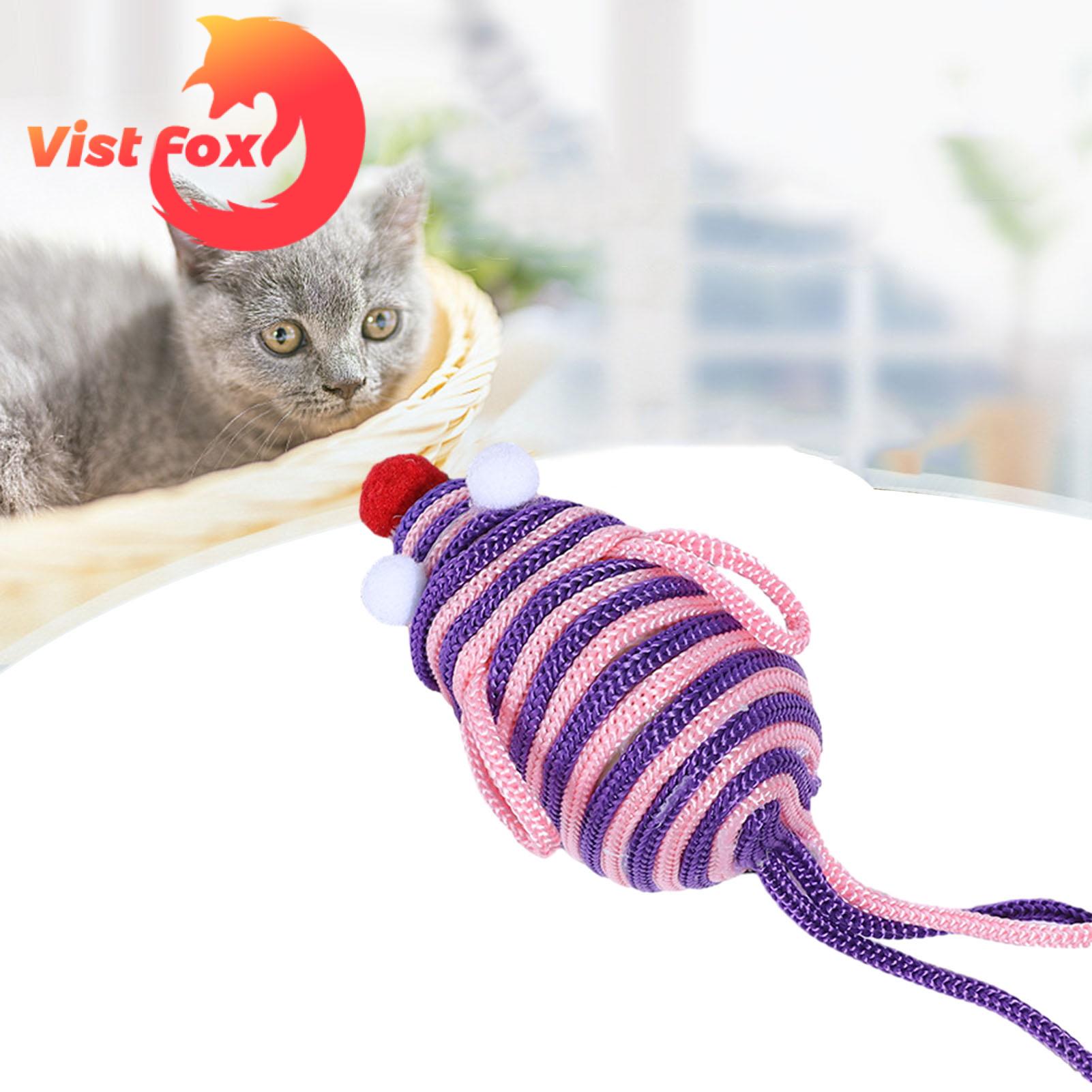 Vist Fox Cat Chewing Toy Attractive Simulation Mouse Funny Cat Toy. 