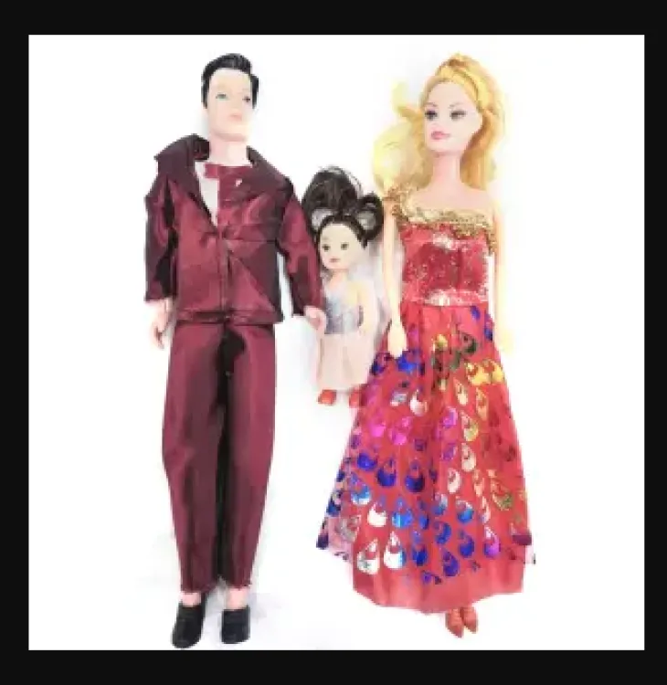 Family Doll Set Barbie Doll Set Putul Set Couple Barbie Doll Set