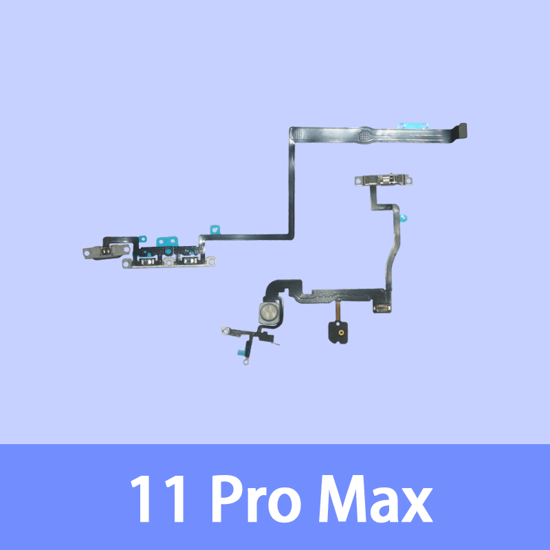 1Pcs Power On Off Flex Cable For iPhone 6 6S 7 8 Plus X XS Max XR 11 Pro Max Volume Up Down Side Button Key Ribbon With Metal. 