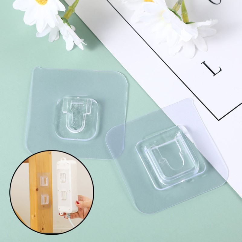 2 Set/4Pcs Double-sided Adhesive Wall Hooks Hanger Strong