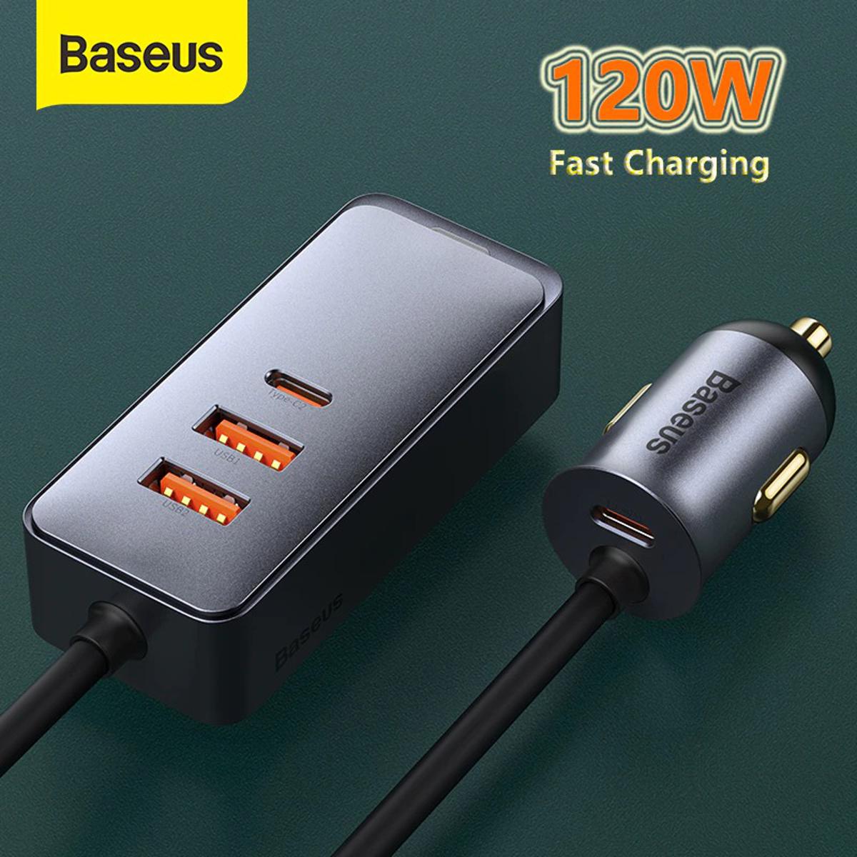 Baseus 120W Car Charger Quick Charger QC PD Type-C USB