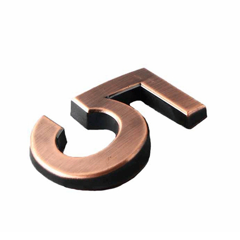 3D 0-9 Digits Room Gate Number Building Door Address Apartment Floor Hotel Number Sticker Plate House Number Easy to Use. 