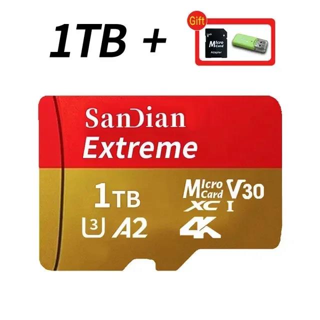 High Speed SD Card 1TB Original Micro TF/SD Card 512GB Large Capacity Memory Card 256GB Mini Flash Card for Phone/PC/Desktop/Mac. 