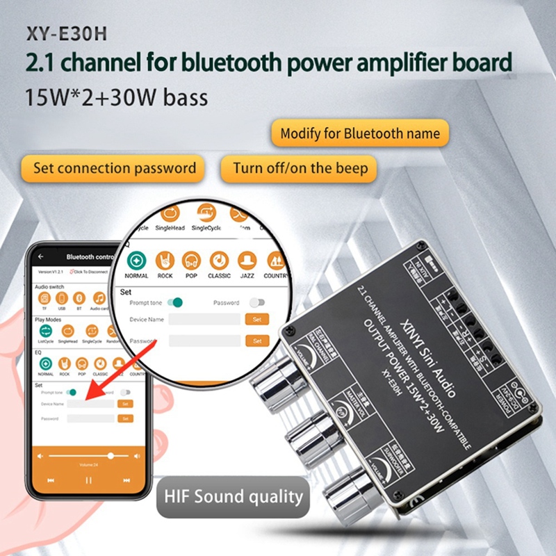 XY-E30H 2.1 Channel Bluetooth Audio Power Amplifier Board Module. 