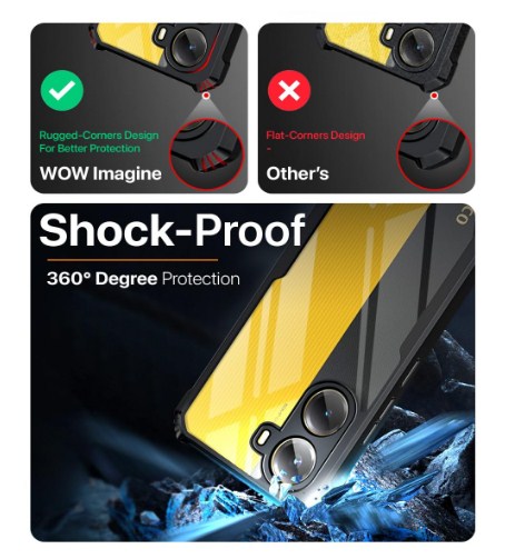 For Xiaomi POCO X7 Pro ,Redmi Turbo 4 Case XUNDD Airbags Shockproof Transparent PC+TPU Camera Protection Cover for Redmi Turbo4 Back Cover Case for Mi Poco X7 Pro 5G | Xiaomi Redmi Turbo 4 5G 360 Degree Protection | Protective Design. 