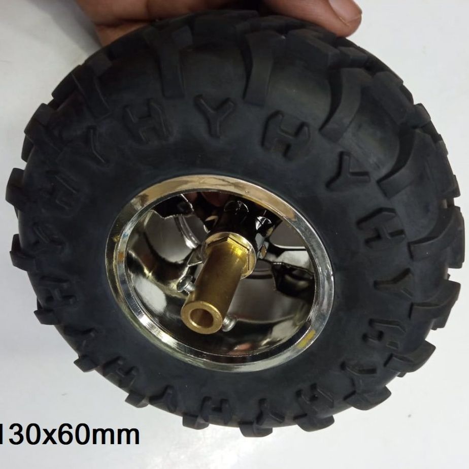 17mm HEX With 130mm WHEEL D130mm Robotics RUBBER Tier Wheel 130x60mm With 6mm Brass Copper Long 17mm Hex Shaft Coupling Robotic Wheels Tire For Arduino Smart Robot Car Wheel DIY. 