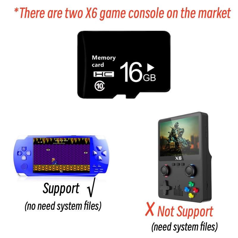 16/32GB TF Memory Card with 4000 Games Game Card for X6 X7 X9 X12 X16 portable game console. 