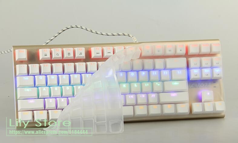 For LOLITA SPYDER 87 / coolermaster dareu FILCO a-jazz AK40 KEYCOOL surmt 87 keys Mechanical Keyboard Skin Covers Protector. 