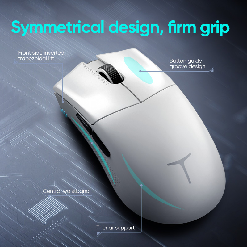 Thunderobot ML903 three-mode mouse gaming esports Wireless Bluetooth 2.4G wired 4K ultra-lightweight design PAW3395 charging. 