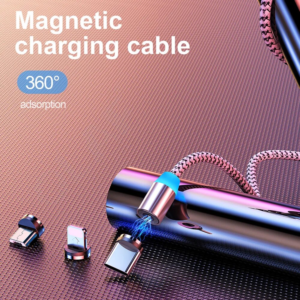 Olaf 2m Magnetic Micro USB Cable For iPhone Samsung Android Mobile Phone Fast Charging USB Type C Cable Magnet Charger Wire Cord. 