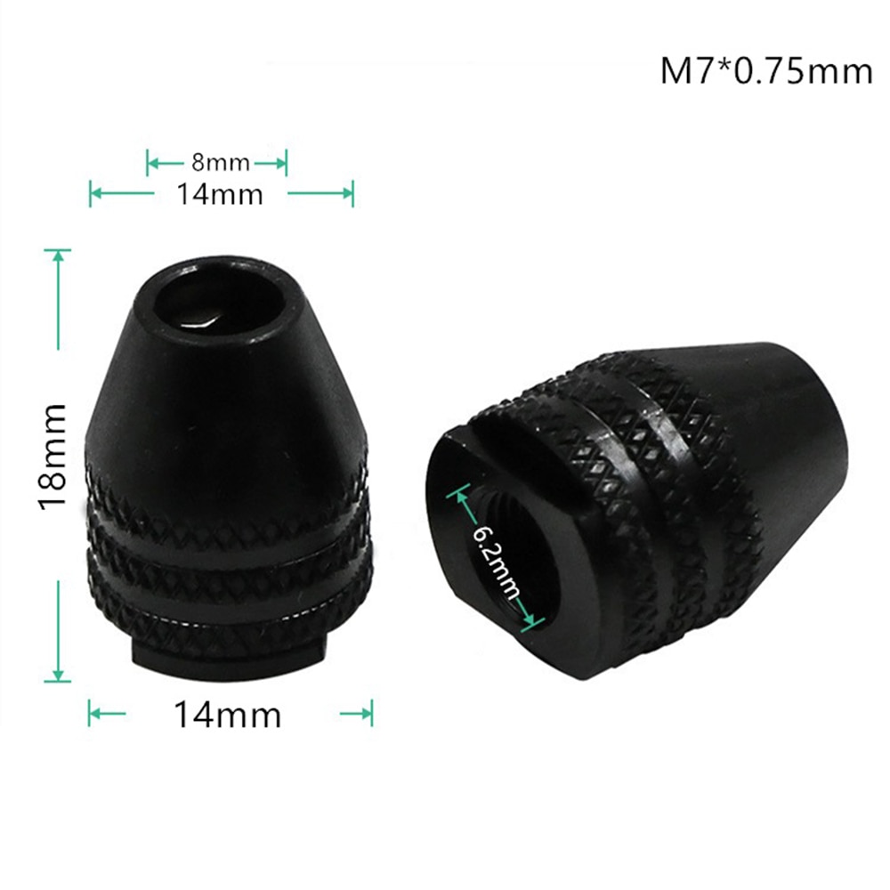 Mini Drill Chuck Keyless Drill Bit Adapter For Dremel Corded Rotary Tools Self-Tighten Electric Drill Bits Collet Fixture Tools. 