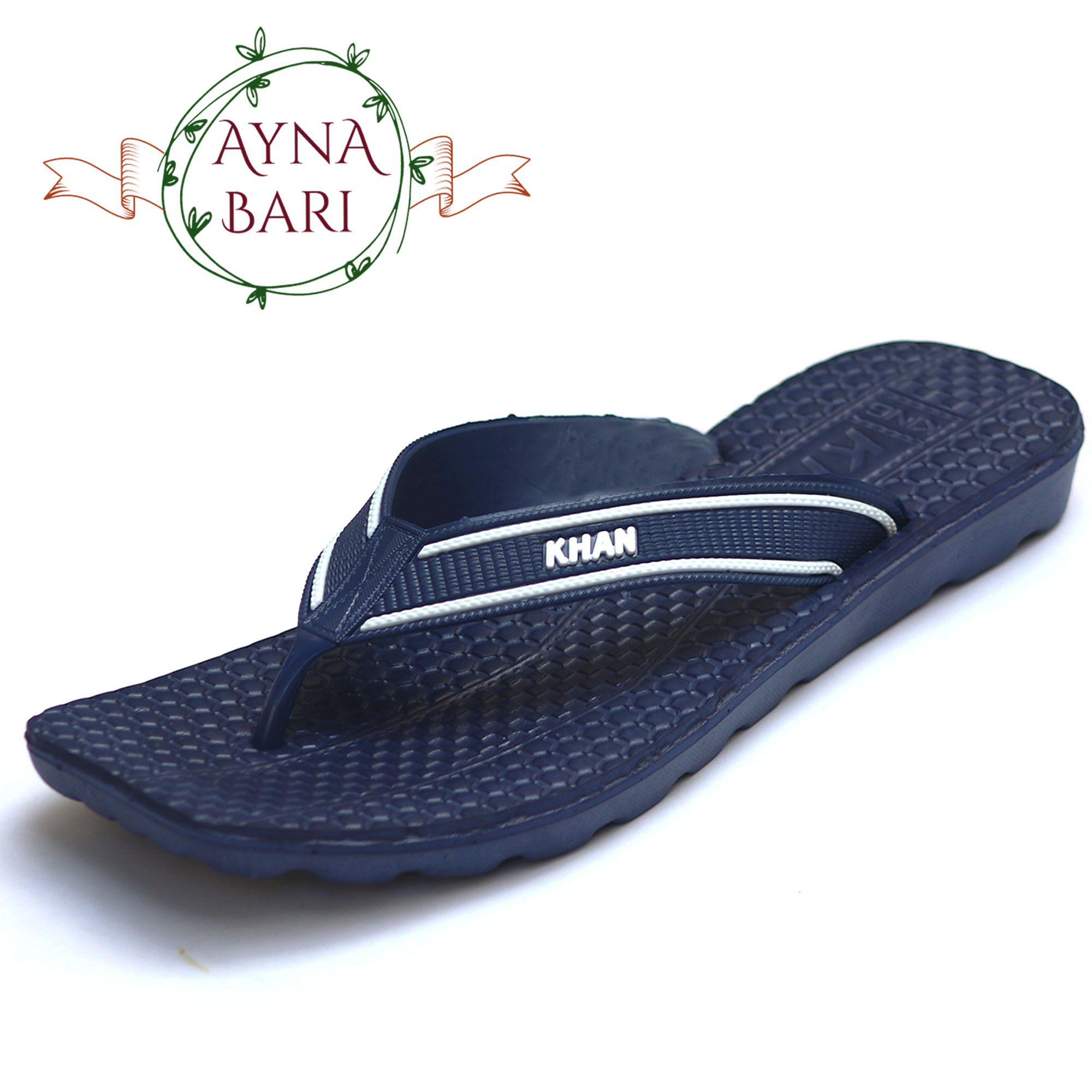 2 belt slipper  Slipper for man  KHAN Sandal  Plastic Rubber sandal  Waterproofed slipper [Handicraft Shop] - Sandals For Men. 