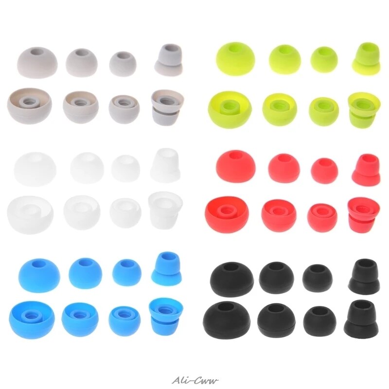 4 Pairs Silicone Earbud Tips Replace For Beats Powerbeats 2/3 Wireless Headphone