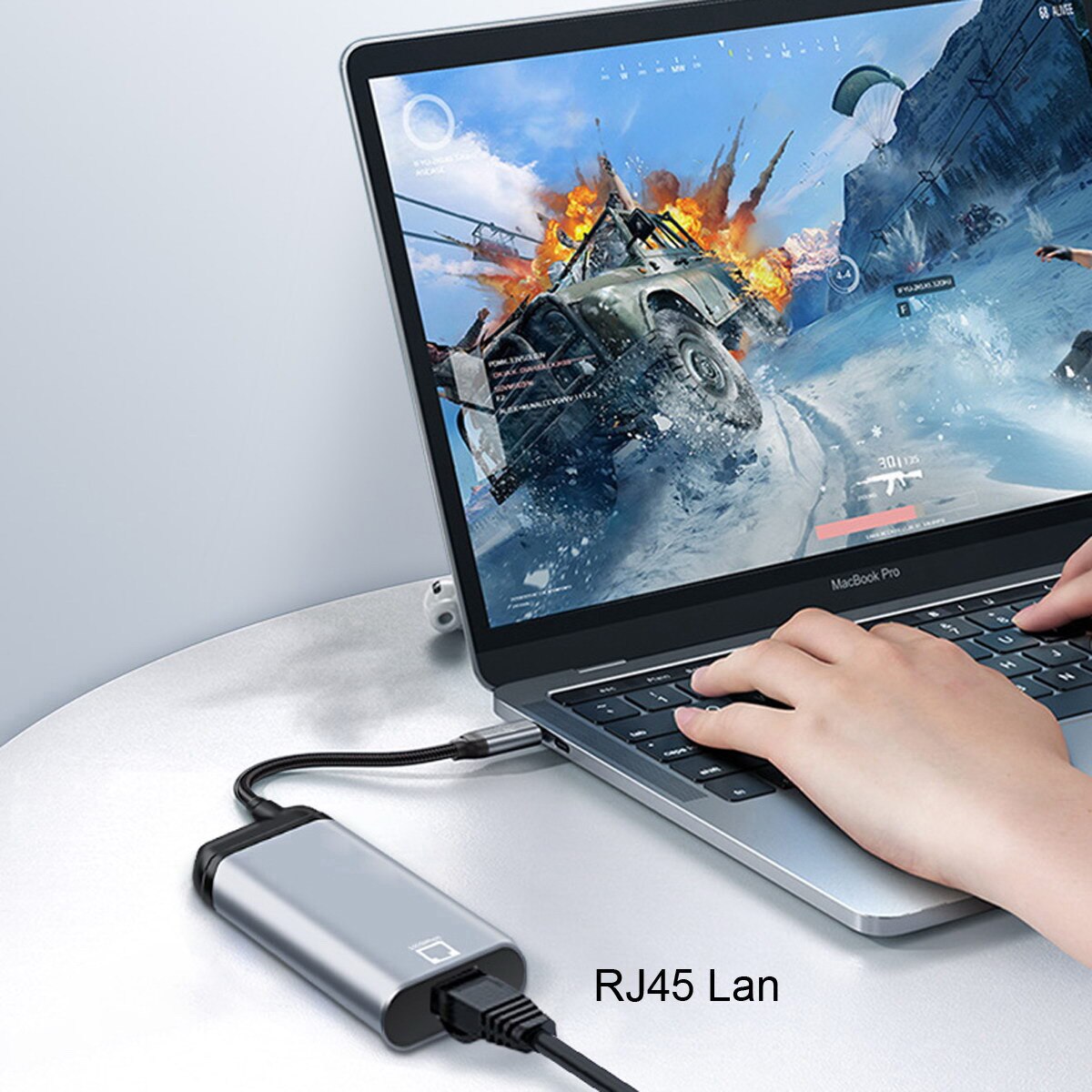 Cablecc USB-C Type-C USB3.1 to 1000Mbps Gigabit Ethernet Network LAN Cable Adapter for Laptop. 